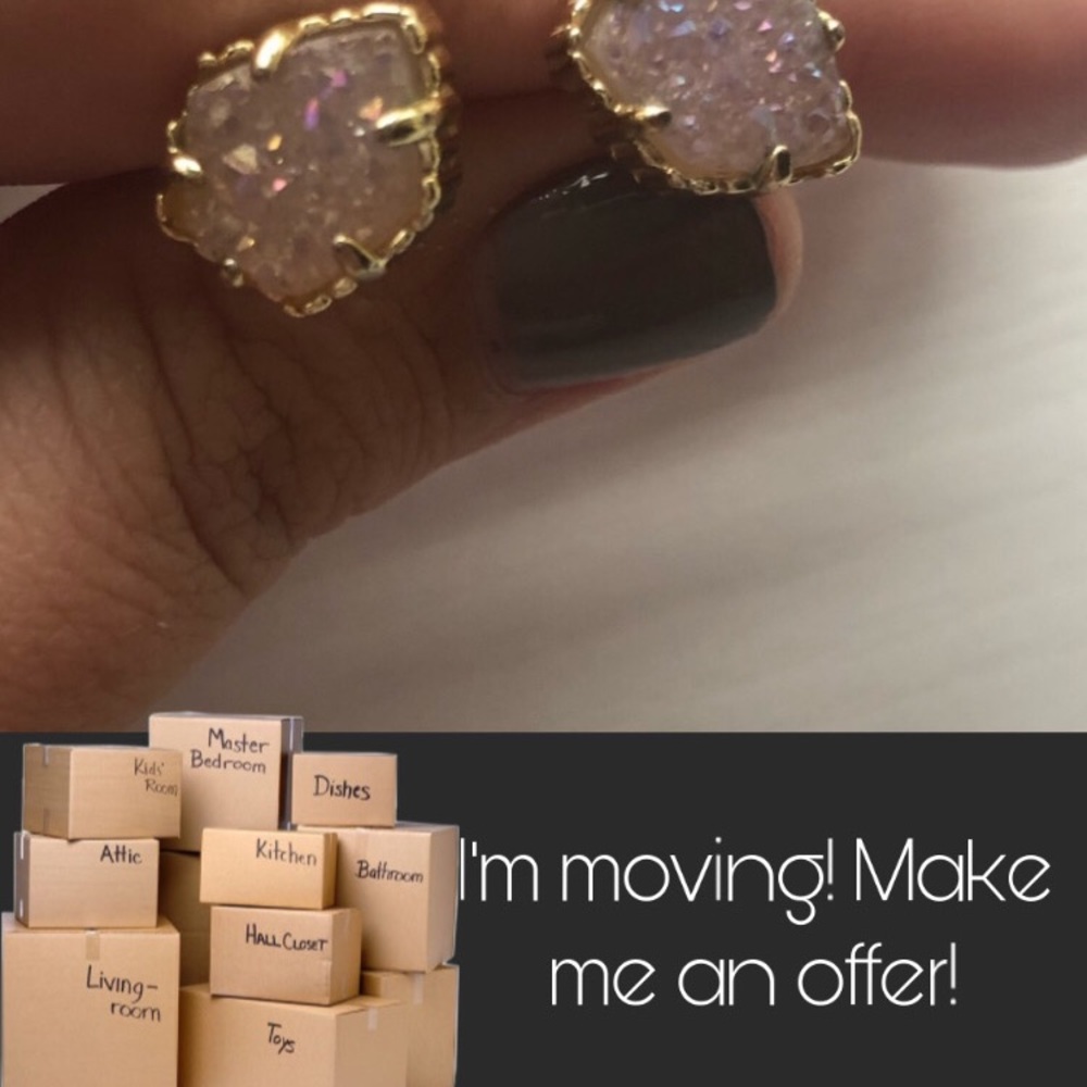 Kendra Scott - Tessa Gold iridescent Drusy Stud